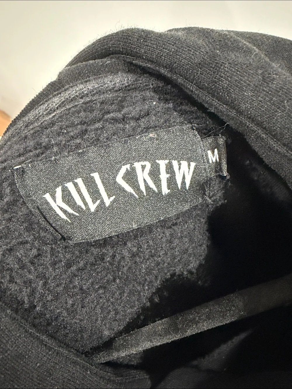 Kill Crew Black Hoodie with White Script Logo